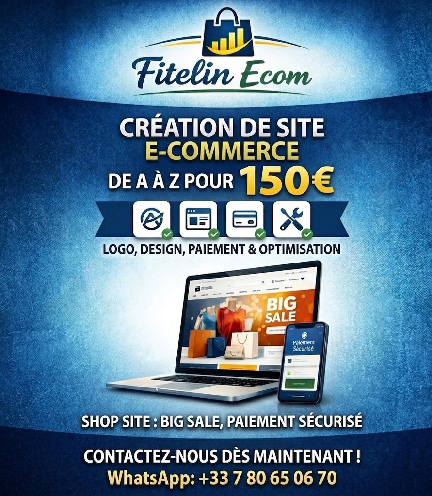 Création site internet complet + réglage compte shopify